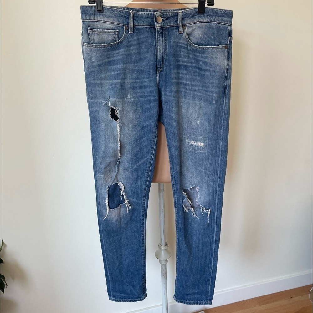 Levis Made & Crafted Selvedge 100% Cotton Distressed Marker Tapered Jeans Sz 29